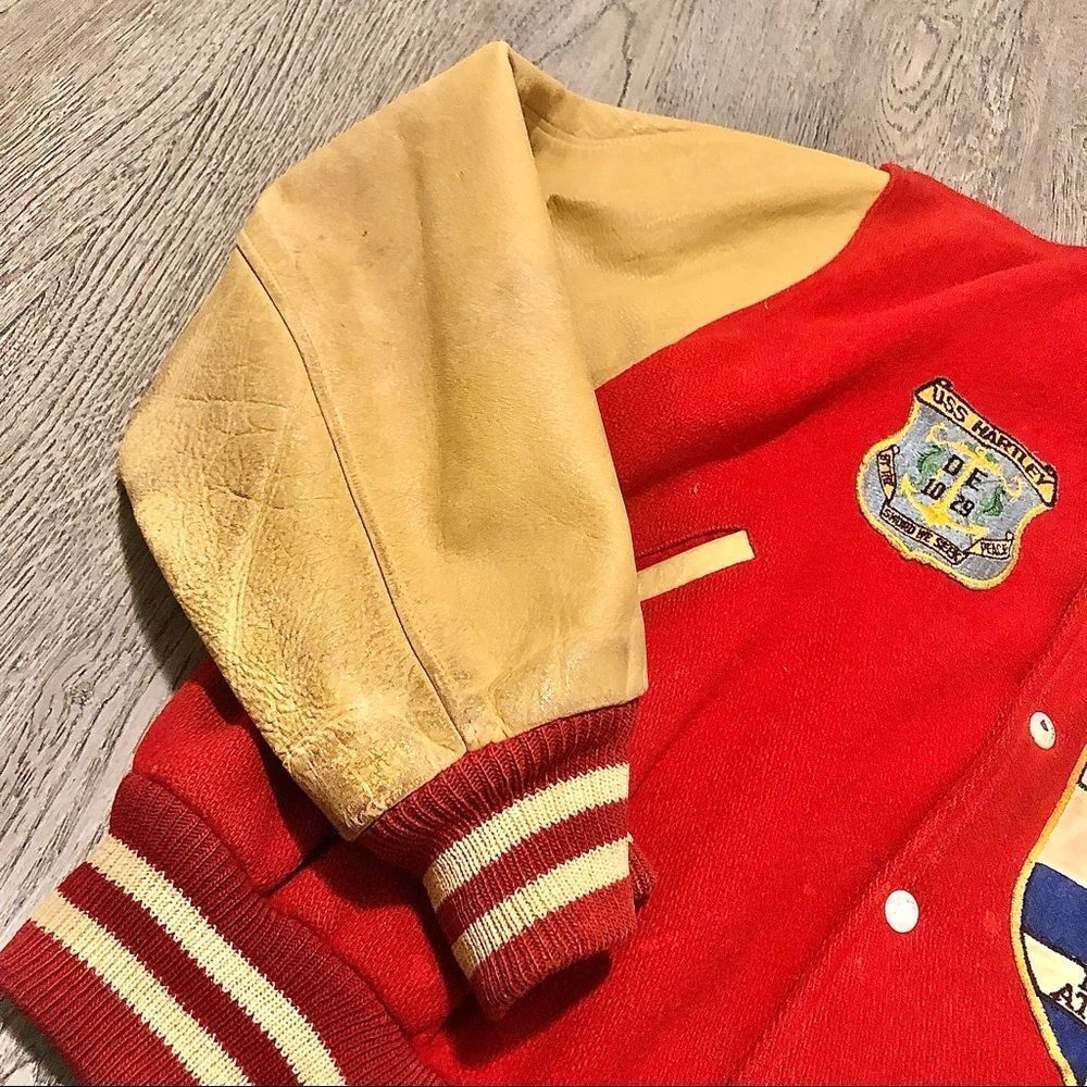 GAMEMASTER SPORTSWEAR Vtg 1960 Ohio State Letterman Jacket Coat Navy Wool Large - Picture 3 of 11